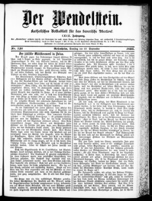 Wendelstein Samstag 23. September 1899