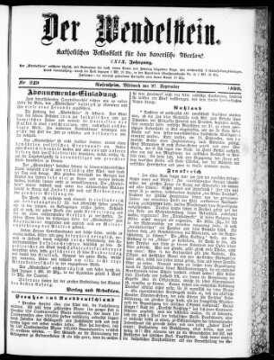 Wendelstein Mittwoch 27. September 1899