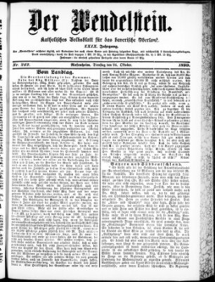 Wendelstein Dienstag 24. Oktober 1899