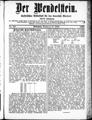 Wendelstein Sonntag 29. Oktober 1899