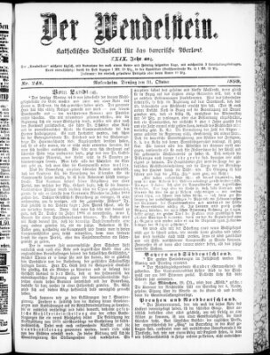 Wendelstein Dienstag 31. Oktober 1899