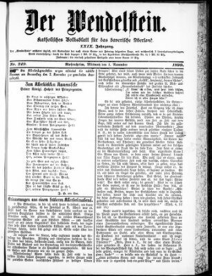 Wendelstein Mittwoch 1. November 1899