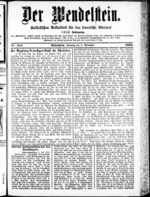 Wendelstein Sonntag 5. November 1899