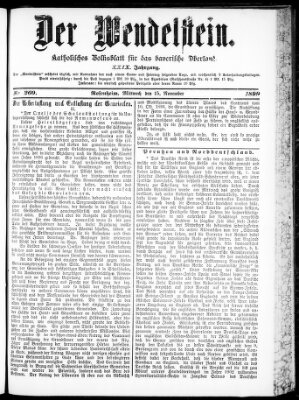 Wendelstein Mittwoch 15. November 1899