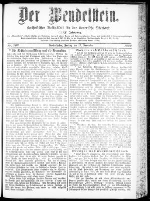 Wendelstein Freitag 17. November 1899