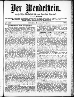 Wendelstein Sonntag 3. Dezember 1899