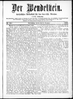 Wendelstein Freitag 22. Dezember 1899