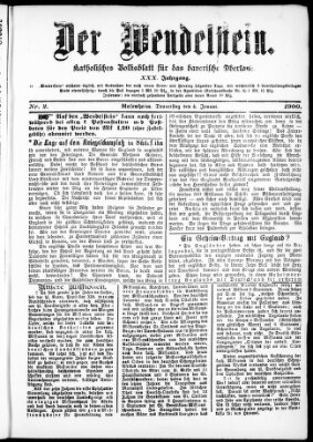 Wendelstein Donnerstag 4. Januar 1900