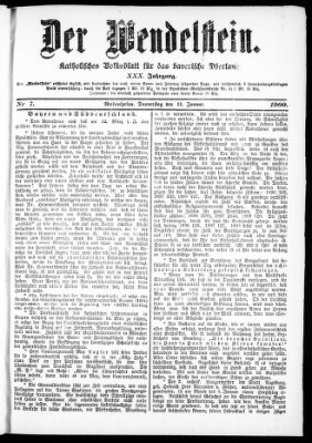 Wendelstein Donnerstag 11. Januar 1900