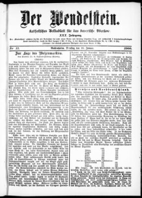 Wendelstein Dienstag 16. Januar 1900