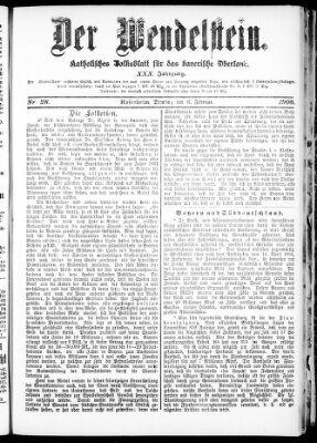 Wendelstein Dienstag 6. Februar 1900