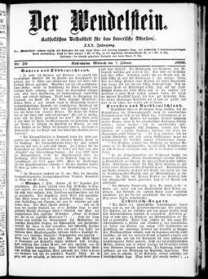 Wendelstein Mittwoch 7. Februar 1900