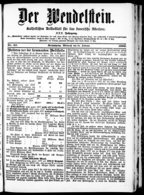 Wendelstein Mittwoch 14. Februar 1900