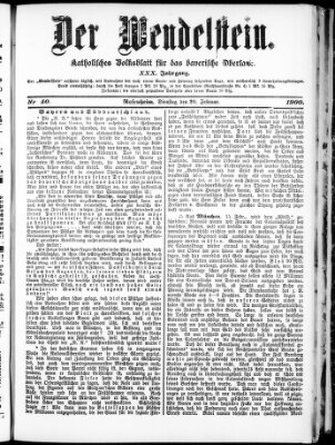 Wendelstein Dienstag 20. Februar 1900