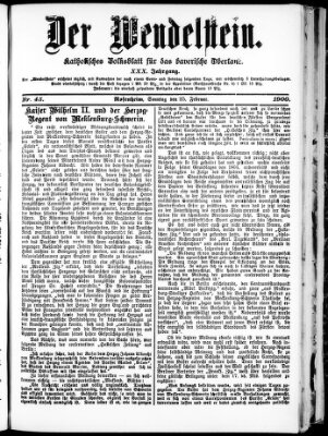 Wendelstein Sonntag 25. Februar 1900