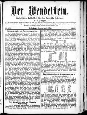 Wendelstein Samstag 3. März 1900