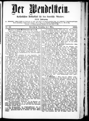 Wendelstein Donnerstag 8. März 1900