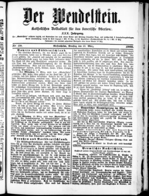 Wendelstein Dienstag 13. März 1900