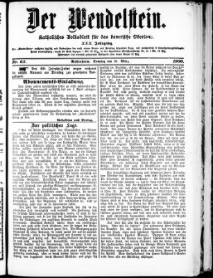 Wendelstein Sonntag 18. März 1900