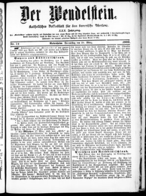 Wendelstein Donnerstag 29. März 1900