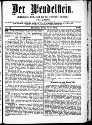 Wendelstein Samstag 31. März 1900