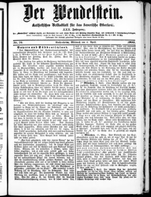 Wendelstein Mittwoch 4. April 1900