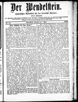 Wendelstein Samstag 7. April 1900