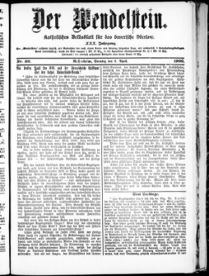 Wendelstein Sonntag 8. April 1900