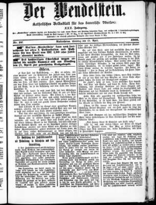 Wendelstein Sonntag 15. April 1900