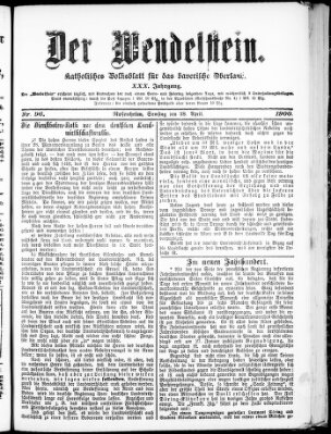 Wendelstein Samstag 28. April 1900