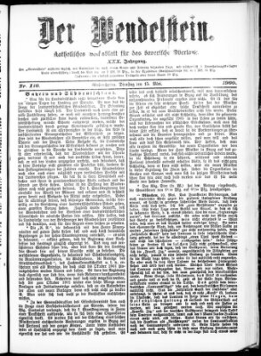 Wendelstein Dienstag 15. Mai 1900