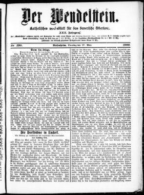 Wendelstein Sonntag 27. Mai 1900