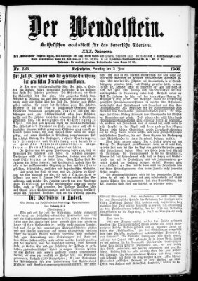 Wendelstein Samstag 9. Juni 1900