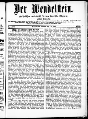 Wendelstein Sonntag 10. Juni 1900