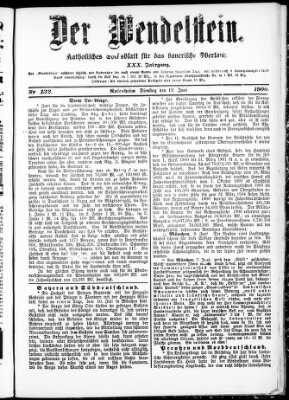 Wendelstein Dienstag 12. Juni 1900