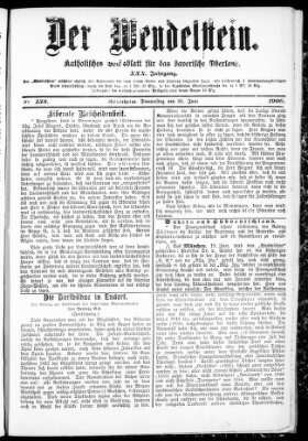 Wendelstein Donnerstag 21. Juni 1900