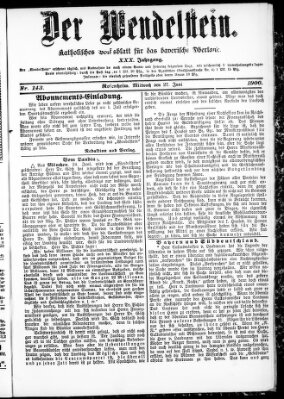 Wendelstein Mittwoch 27. Juni 1900