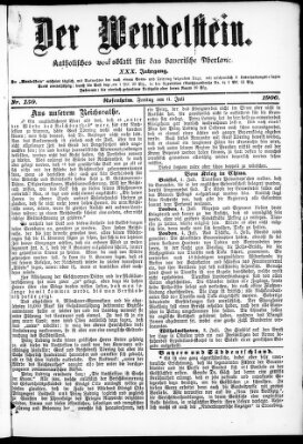 Wendelstein Freitag 6. Juli 1900