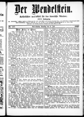 Wendelstein Samstag 14. Juli 1900