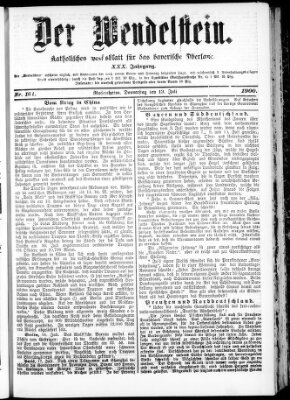 Wendelstein Freitag 13. Juli 1900