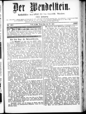 Wendelstein Donnerstag 26. Juli 1900