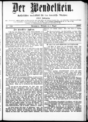 Wendelstein Mittwoch 1. August 1900