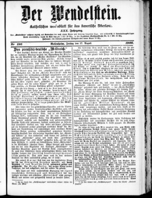 Wendelstein Freitag 17. August 1900