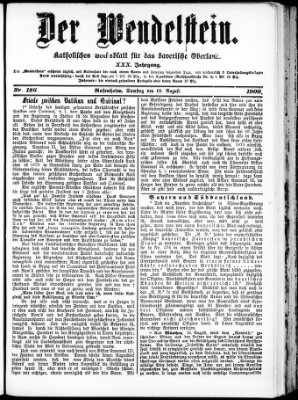 Wendelstein Samstag 18. August 1900