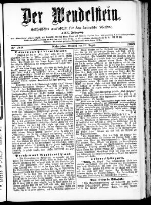 Wendelstein Mittwoch 22. August 1900