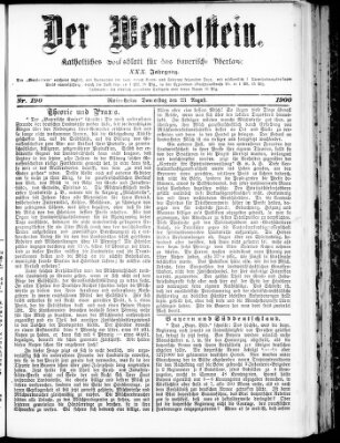 Wendelstein Donnerstag 23. August 1900