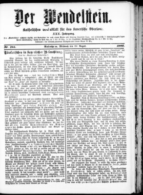 Wendelstein Mittwoch 29. August 1900