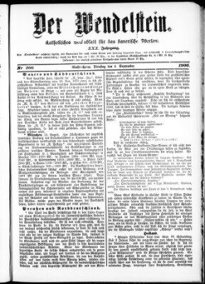 Wendelstein Dienstag 4. September 1900