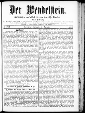 Wendelstein Dienstag 11. September 1900