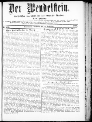 Wendelstein Donnerstag 13. September 1900